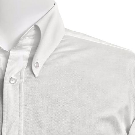 Adaptor Clothing Oxford Long Sleeve Button Down Shirt White Thumbnail 3