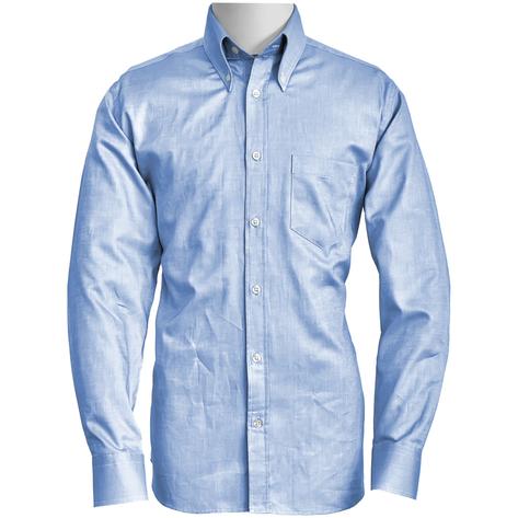 Adaptor Clothing Oxford Long Sleeve Button Down Shirt Sky Blue