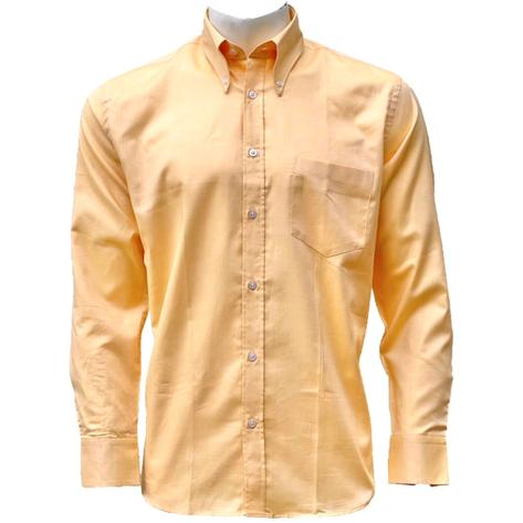 Adaptor Clothing Oxford Long Sleeve Button Down Shirt Lemon Thumbnail 2