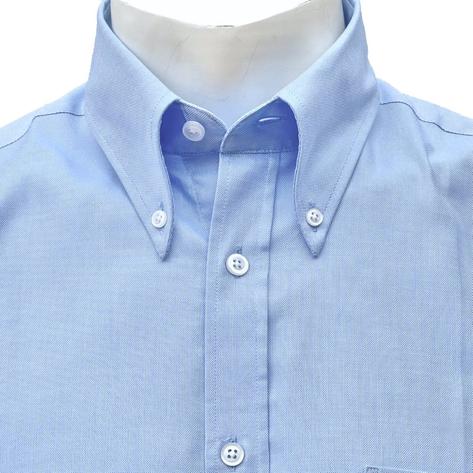 Adaptor Clothing Oxford Short Sleeve Button Down Shirt Sky Blue Thumbnail 2