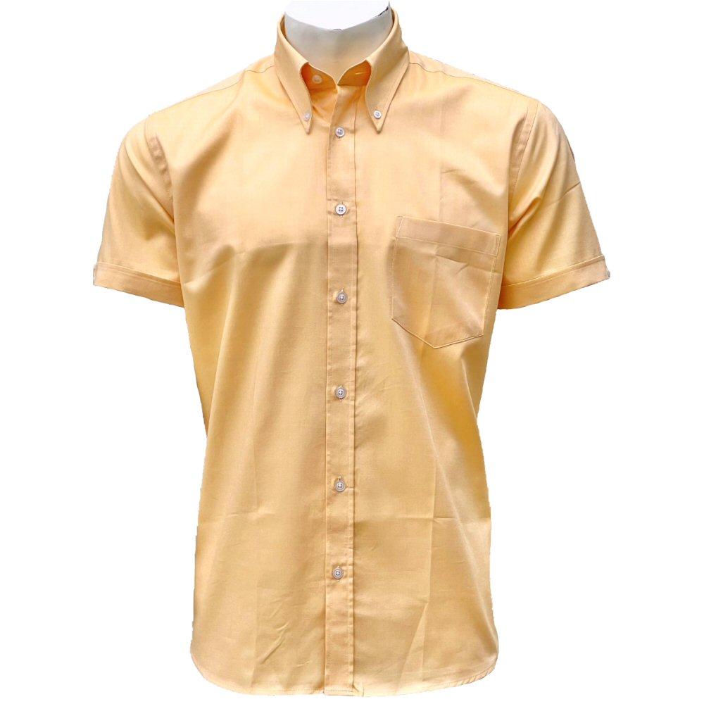 Adaptor Clothing Oxford Short Sleeve Button Down Shirt Lemon