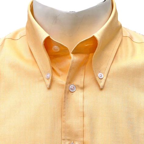 Adaptor Clothing Oxford Short Sleeve Button Down Shirt Lemon Thumbnail 2