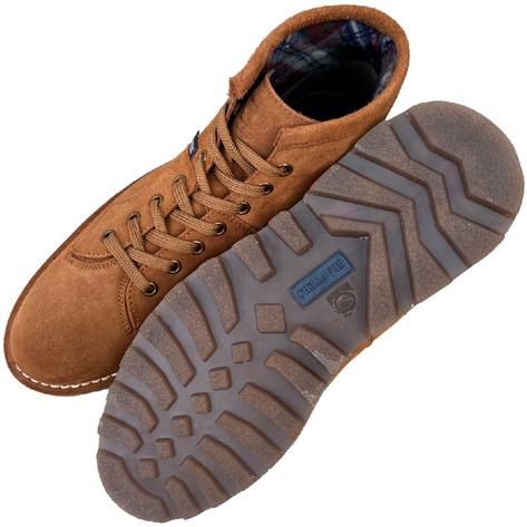 Grafters Retro Treaded Sole Suede Monkey Boots Tan Thumbnail 4