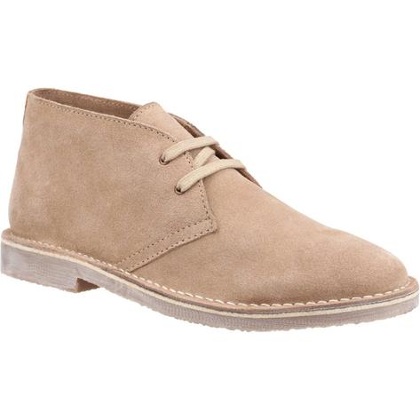 Hush Puppies Samuel Classic 2 Hole Suede Desert Boots Sand Thumbnail 1