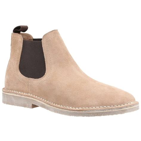 Hush Puppies Shaun Slip-On Suede Chelsea Desert Boots Sand Thumbnail 1