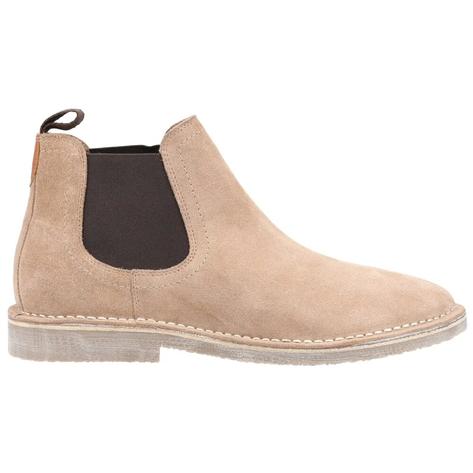 Hush Puppies Shaun Slip-On Suede Chelsea Desert Boots Sand Thumbnail 4