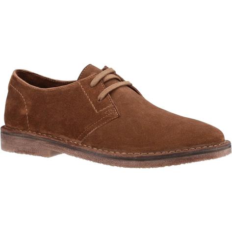 Hush Puppies Scout Classic 2 Hole Suede Desert Shoes Tan Thumbnail 1