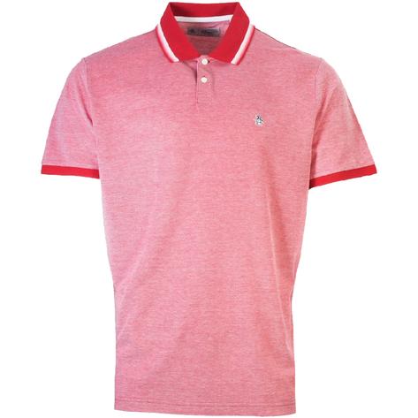 Original Penguin 2Tone Pique Multi Tipped Polo Shirt Red Thumbnail 1