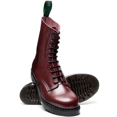 NPS Solovair Made In England 11 Eye Derby Boot Oxblood