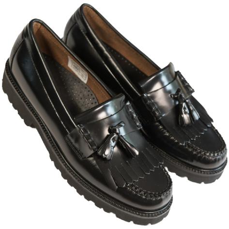 Bass Weejuns Layton Chunky Sole Tassel Loafer Black Thumbnail 4