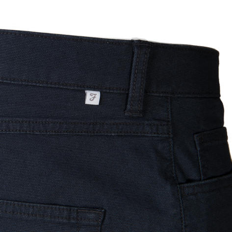 Farah Stretch Cotton Hopsack Jeans Navy Blue Thumbnail 5