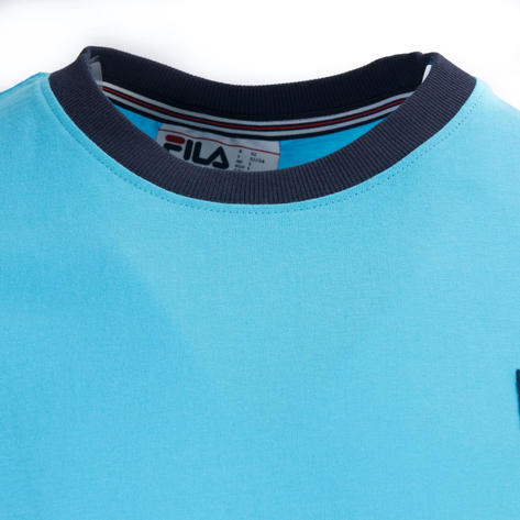 Fila Classic Ringer T Shirt Turquoise / Navy Thumbnail 2