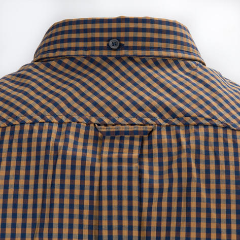 Ben Sherman Short Sleeve Gingham Check Shirt Ochre / Navy Thumbnail 4