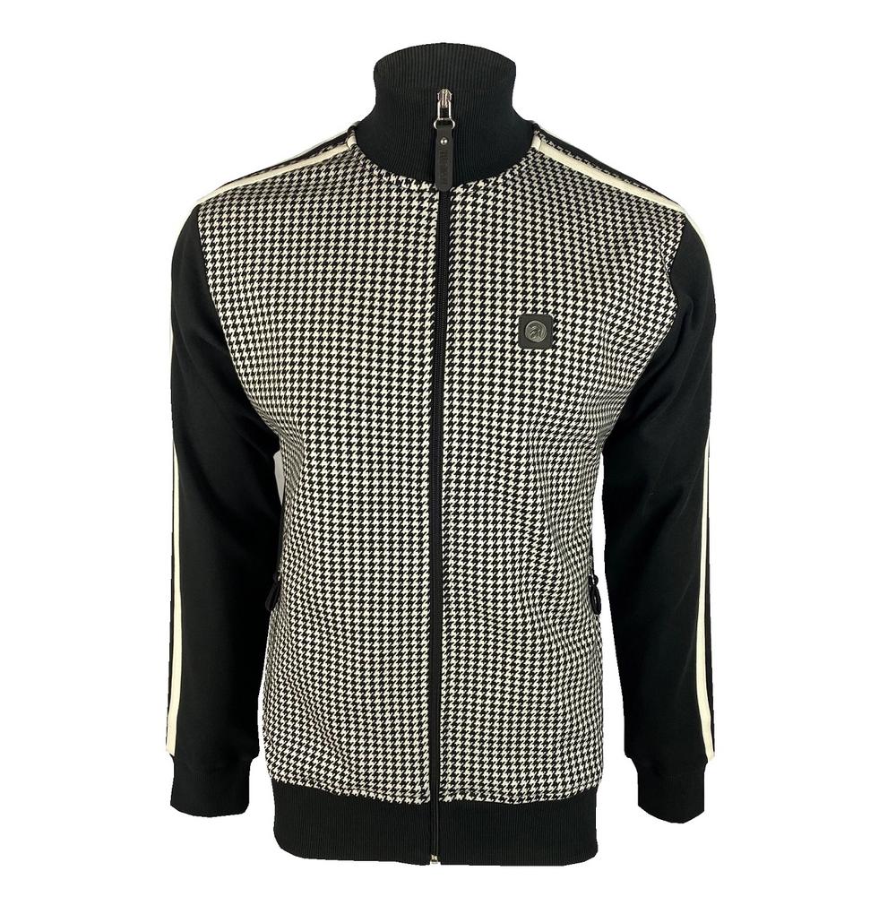 Trojan Records Houndstooth Panel Stripe Sleeve Track Top