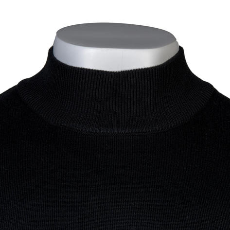 Gabicci Vintage Plain Knit Turtle Neck Pullover Black Thumbnail 2