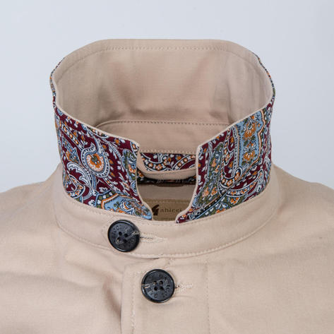 Gabicci Vintage Paisley Lined Raincoat Light Stone Thumbnail 2