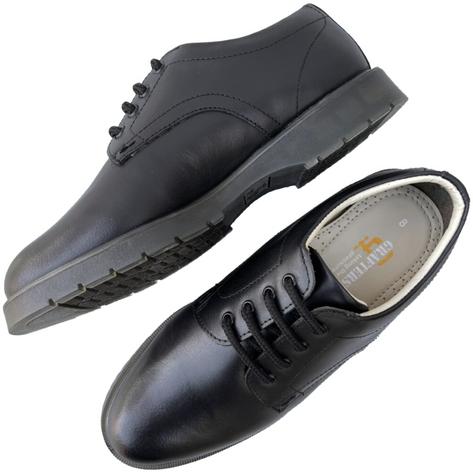 Grafters Retro Cushioned Sole Leather Derby Shoe Black Thumbnail 2