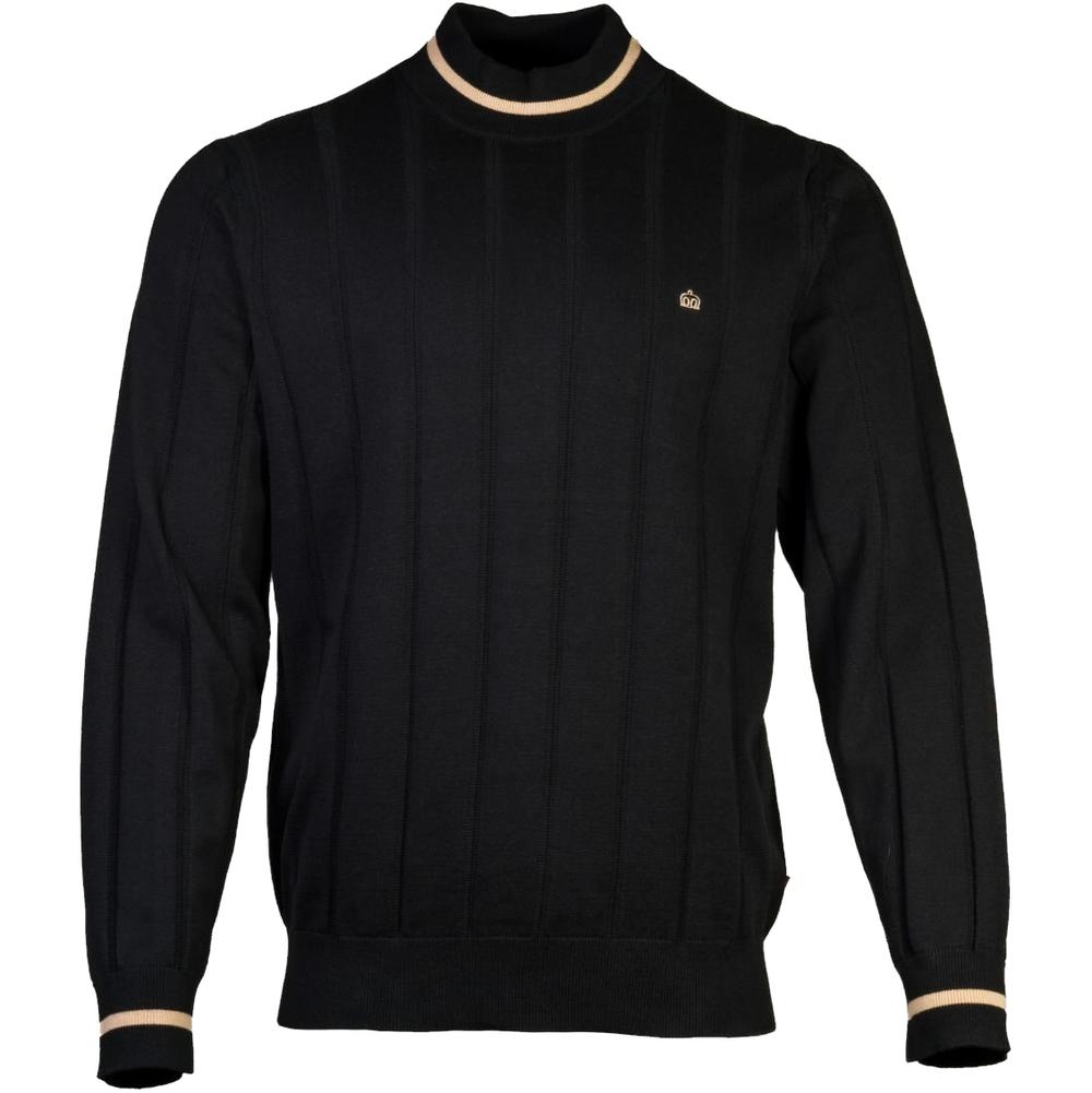 Merc London Fine Knit Turtle Neck Jumper Black