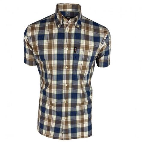 /Trojan Records Graph Check Shirt With Pocket Square Brown / Navy ...