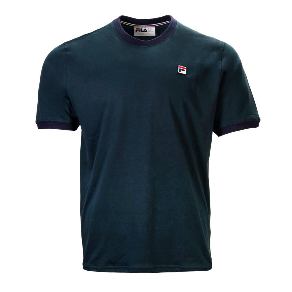 Fila Classic Ringer T Shirt Dark Teal / Navy