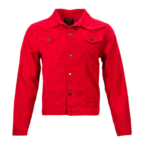 Run and Fly Mod Retro Trucker Jacket Corduroy Red