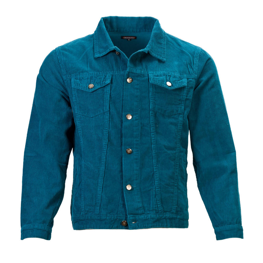 Run and Fly Mod Retro Trucker Jacket Corduroy Teal