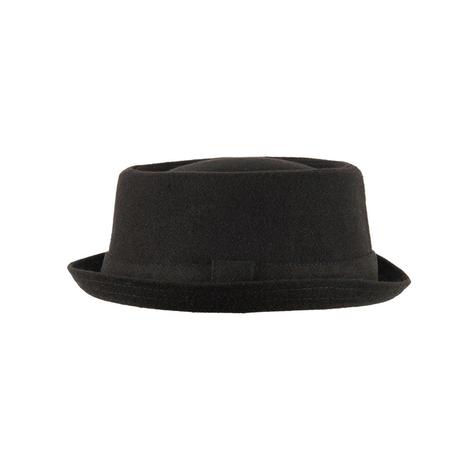 Heritage Rude Boy Narrow Brim Felt Trilby Pork Pie Hat Black Thumbnail 2