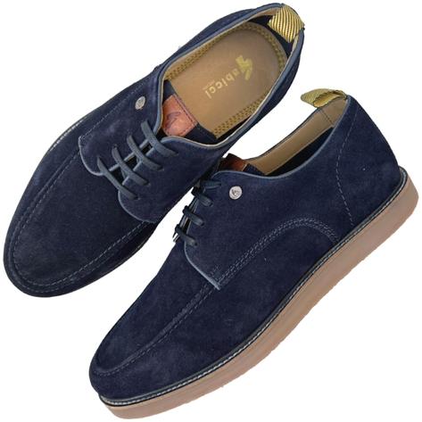 Gabicci Vintage 4 Eyelet Squire Suede Lace Up Shoe Navy Thumbnail 3