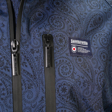 Lambretta All Over Paisley Print Hooded Jacket Navy Thumbnail 2