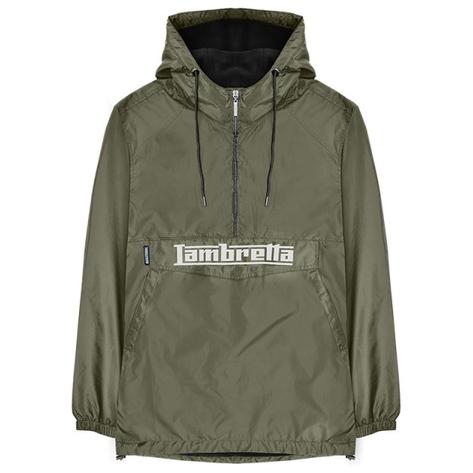 Lambretta OTH Fleece Lined Cagoule Khaki Thumbnail 8