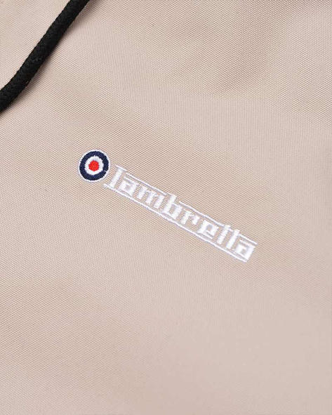 Lambretta Contrast Panel Hooded Jacket Black / Stone Thumbnail 5