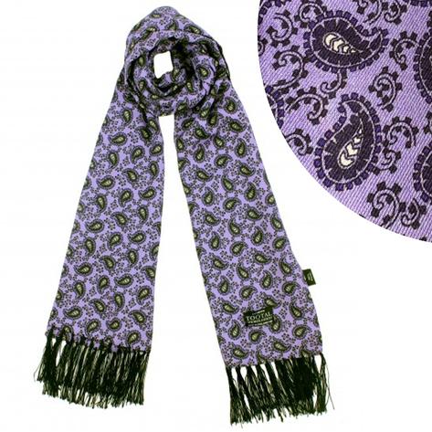 Tootal Mens Mid Paisley Print Rayon Scarf Purple