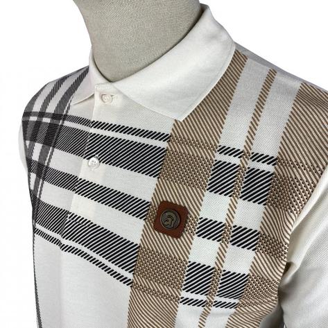 Trojan Records Oversize Check Polo Ecru Thumbnail 2