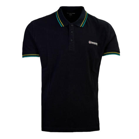 Lambretta Target Logo Twin-Tipped Polo Shirt Navy