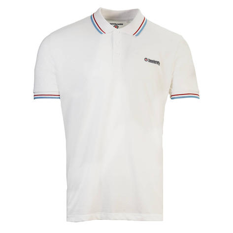 Lambretta Target Logo Twin-Tipped Polo Shirt White Thumbnail 1