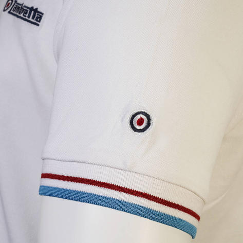 Lambretta Target Logo Twin-Tipped Polo Shirt White Thumbnail 4