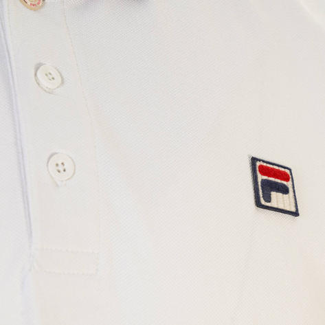 Fila Bold Tipped Pique Polo Shirt White Thumbnail 3