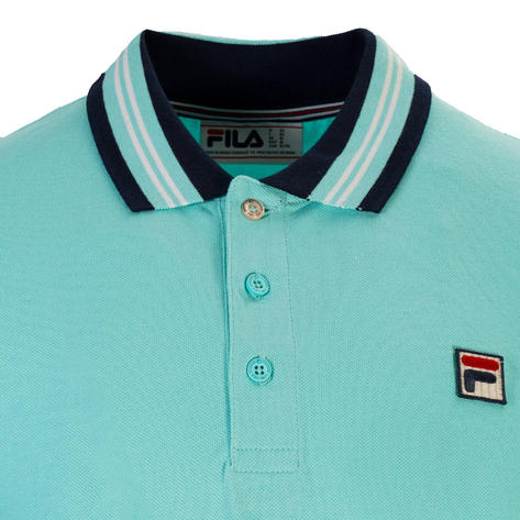 Fila Bold Tipped Pique Polo Shirt Mint Thumbnail 2