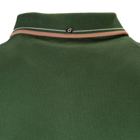 Ben Sherman Tipped Pique Polo Shirt Green Thumbnail 3