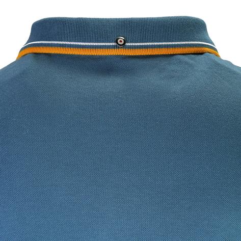 Ben Sherman Tipped Pique Polo Shirt Blue Thumbnail 3