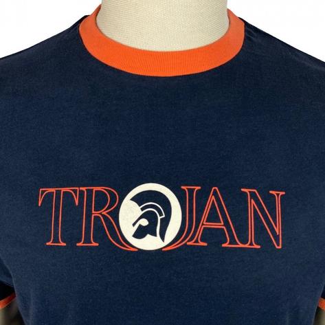 Trojan Records Outline Print Logo T-Shirt Navy Thumbnail 2