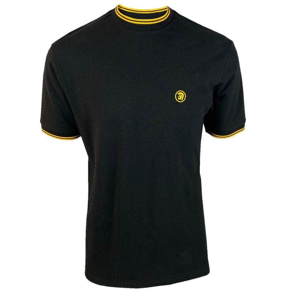 Trojan Records Pique Twin Tipped Ringer T-Shirt Black