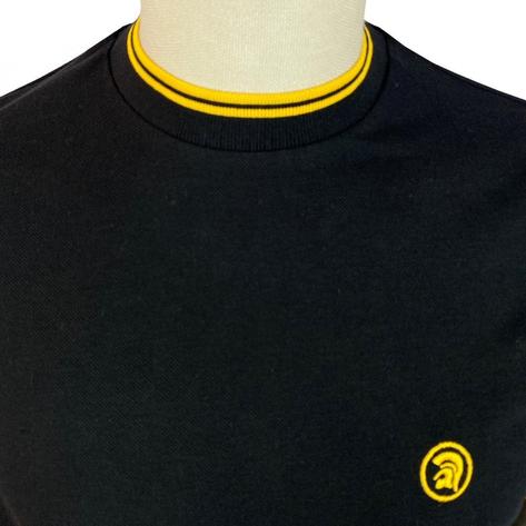 Trojan Records Pique Twin Tipped Ringer T-Shirt Black Thumbnail 2