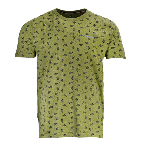 Lambretta All Over Print Paisley T Shirt Fern Green Thumbnail 1