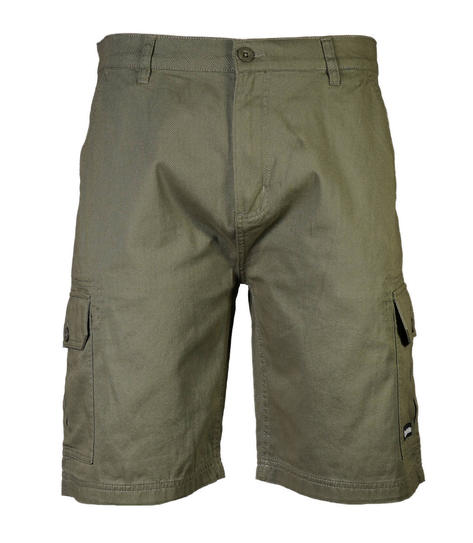 Lambretta Twill Cargo Shorts Olive Green Thumbnail 3