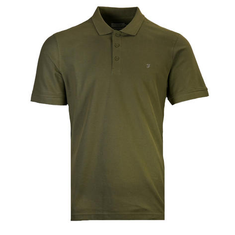 Farah Organic Cotton Pique Polo Shirt Light Olive Thumbnail 1