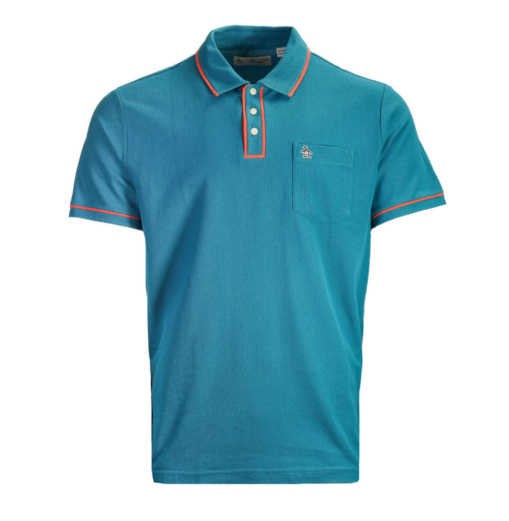 Original Penguin The Earl Pique Polo Shirt Aqua