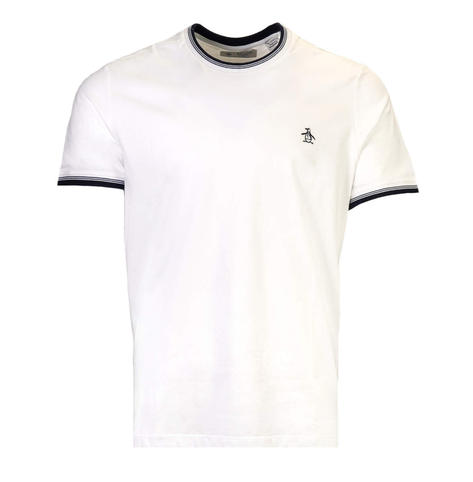 Original Penguin Contrast Tipped T Shirt White