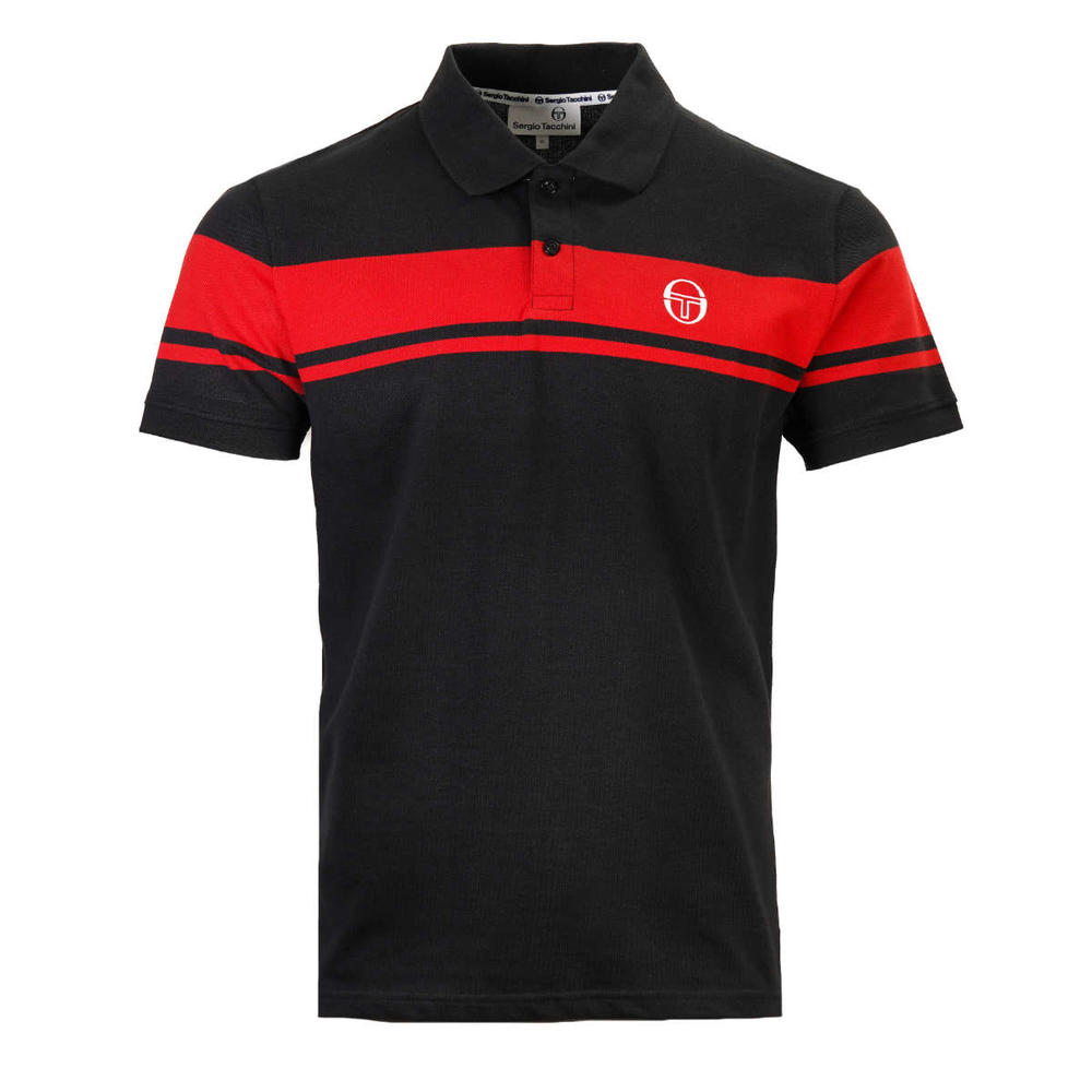 Sergio Tacchini Young Line Polo Shirt Black / Red