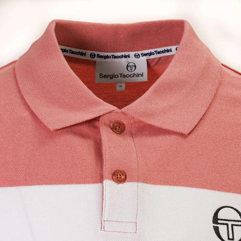 Sergio Tacchini Young Line Polo Shirt Dusty Pink / White Thumbnail 2